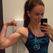 Teen muscle girl Fitness girl Cecilie